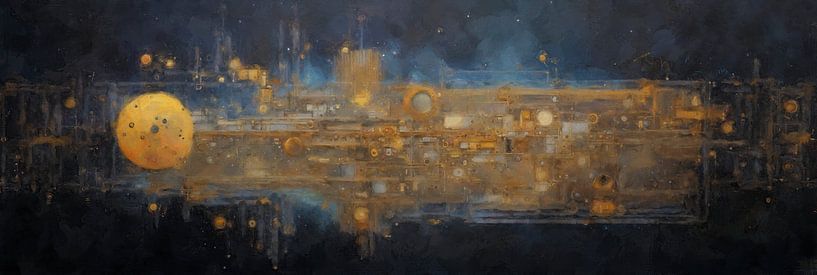 Station spatiale de nuit par Whale & Sons