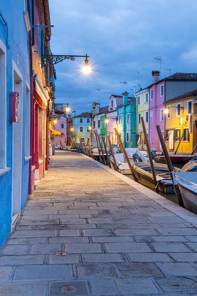 Colourful evening view of Burano by Sander Groenendijk