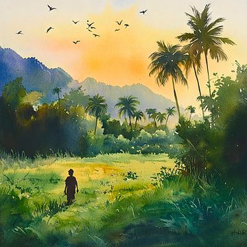 Een wandeling in de natuur van Poster Art Shop