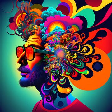 The colorful mind of a man