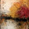 Abstract Painting - Warm Earth tones with Ochre and Red by Joriali Abstract