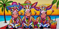 Sommer Strand Esel von Happy Paintings Miniaturansicht