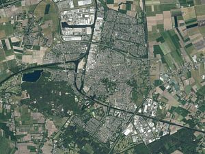 Aerial photo of Oosterhout by Maps Are Art