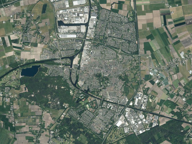 Photo aérienne d'Oosterhout par Maps Are Art