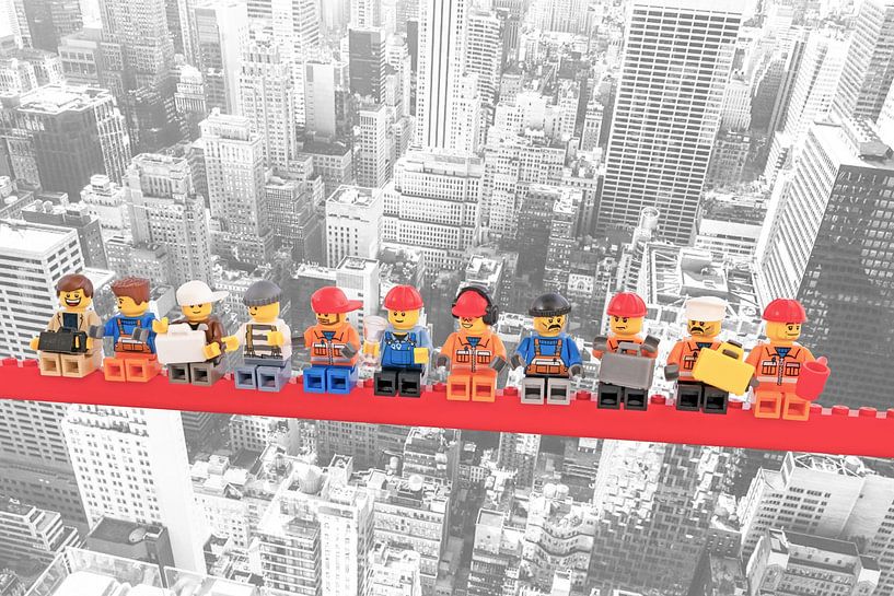 Lunch atop a skyscraper Lego edition - New York by Marco van den Arend