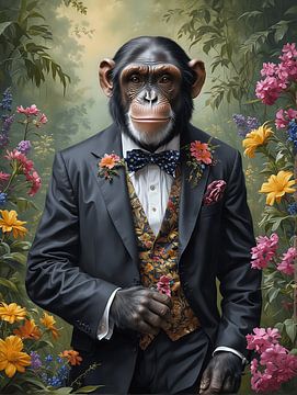 Er op uit | Chimpansee van Art Twist by M