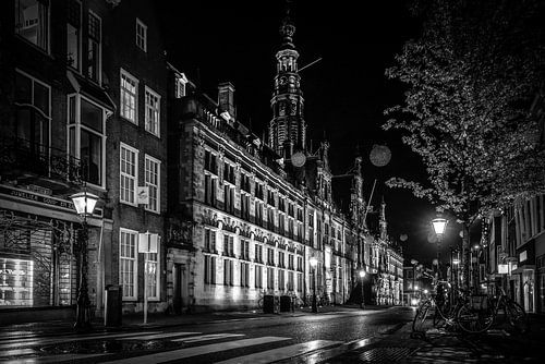 La rue du tricot en noir et blanc