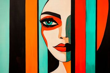Artistiek portret in kleuren van Poster Art Shop