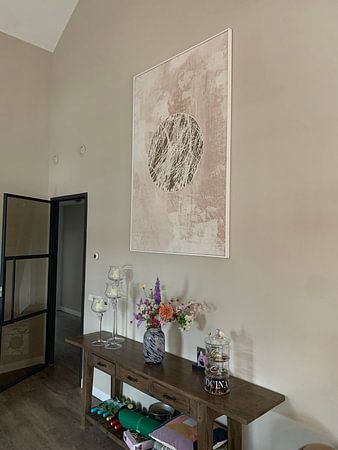 Ikigai. Abstract minimalist  zen art. Japandi style. Earth tints II