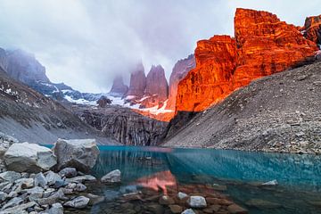 Torres del Paine at sunrise
