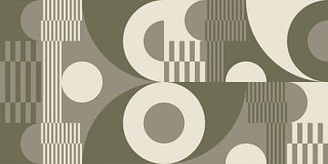 Retro Geometry: Serene Circles and Stripes no. 10 by Dina Dankers
