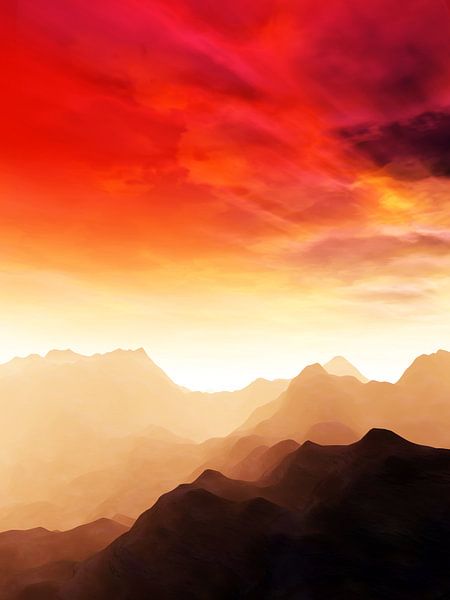 Red Sky by Angel Estevez