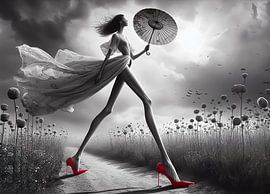 Red pumps by Ans Bastiaanssen