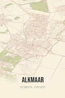 Vintage landkaart van Alkmaar (Noord-Holland)