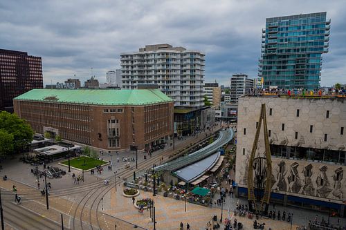 Rotterdam city center from above