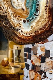 abstracte koffie kunst van Egon Zitter