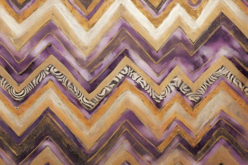 Chevron dans les tons de violet par Whale & Sons