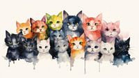 Cat portrait in watercolour