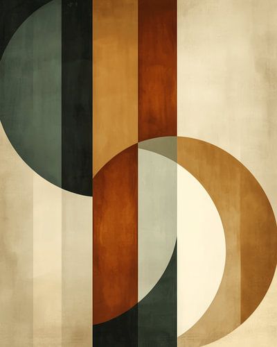 Moderne vormen en lijnen in aardetinten