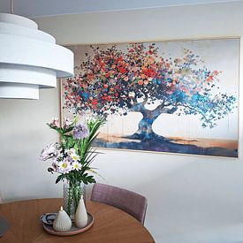 Photo de nos clients: Peinture d'arbre colorée | Magie du printemps éternel par Peintures accrocheuses, sur ArtFrame