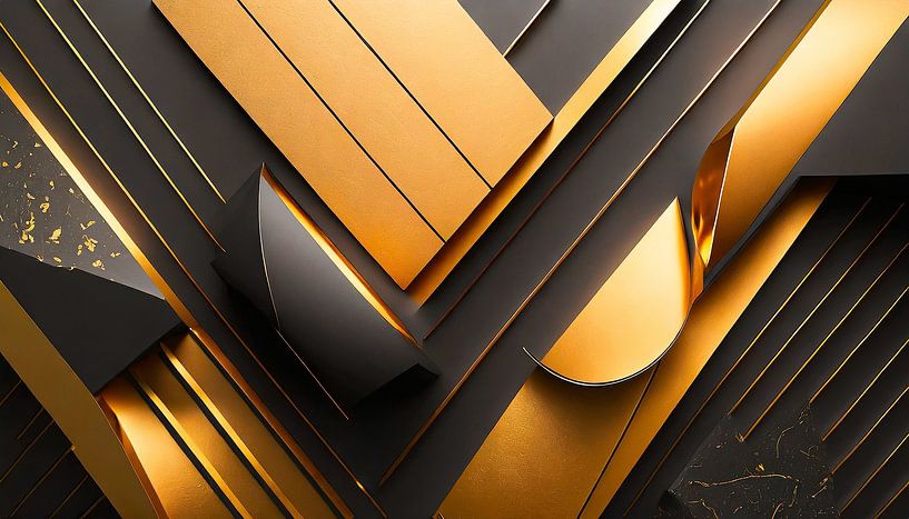 Goud met zwart in kunst van Mustafa Kurnaz