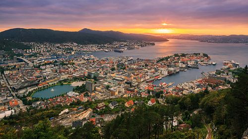 Sunset Bergen, Norvège