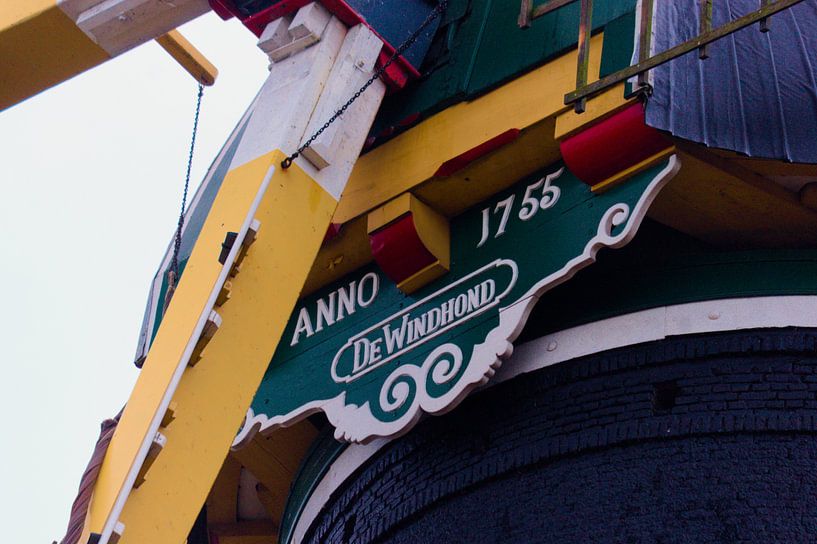 Molen De Windhond Close-up von Christiaan Klompstra