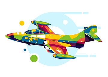 F9F-2 Panther in Pop Art van Lintang Wicaksono
