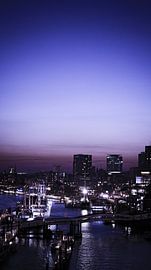 Hamburg Port By Night by Millennial Prints