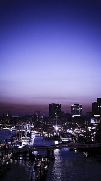Hamburger Hafen Bei Nacht von Millennial Prints