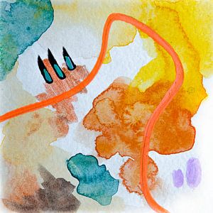 Moderne abstrakte Aquarellmalerei | 003