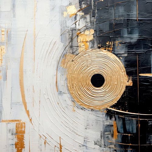 ABSTRACT KUNST Gouden spiraal