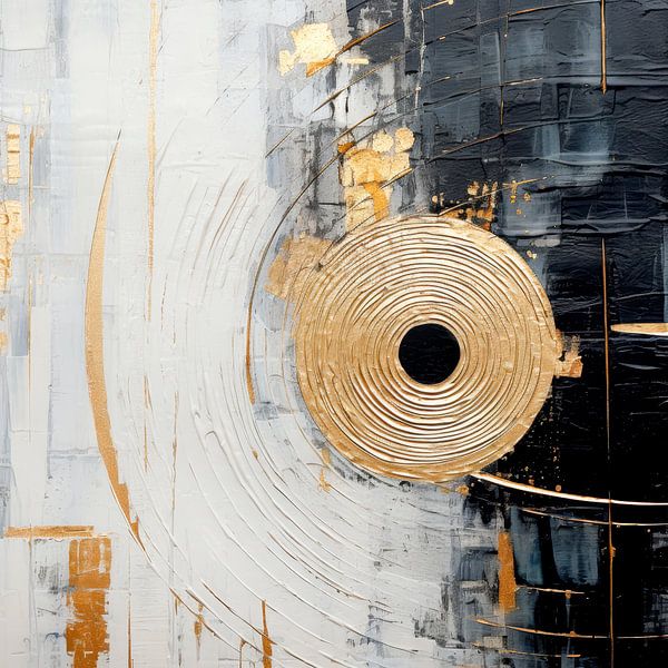 ABSTRAKTE KUNST Goldene Spirale von Melanie Viola