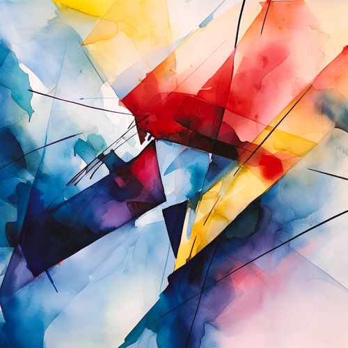 Dynamisch abstract schilderij