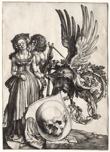 Coat of Arms with skull, Albrecht Dürer