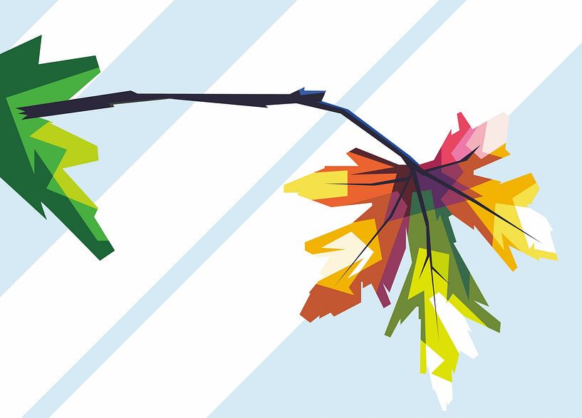 Blatt Sommer popart von Rizky Dwi Aprianda