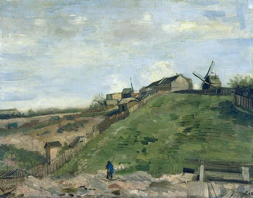 De heuvel van Montmartre met steengroeve en windmolens, Vincent van Gogh