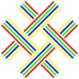 No Crossing | Open | S=2 | Color=4 | RGBY | Center=Yellow von Gerhard Haberern