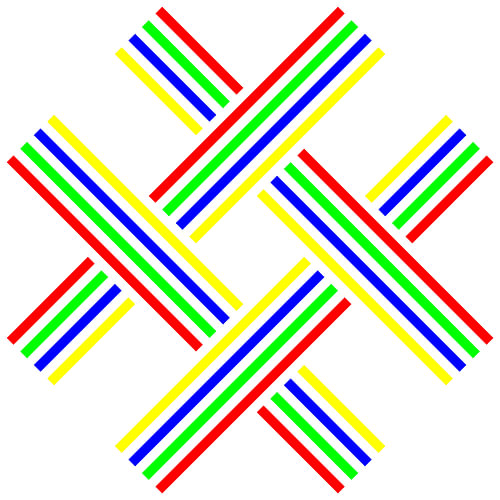No Crossing | Open | S=2 | Color=4 | RGBY | Center=Yellow