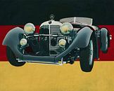 Mercedes - Benz SSK710 van 1930 voor de Duitse vlag van Jan Keteleer thumbnail