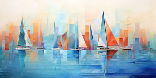 Zeilboten abstract van Imagine