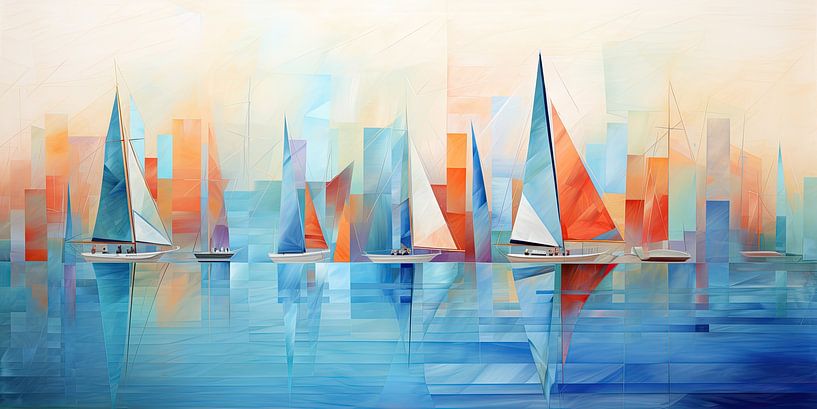 Sailboats abstract by Imagine