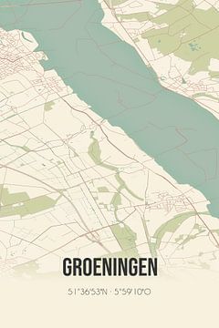 Carte ancienne de Groeningen (Brabant du Nord) sur Rezona