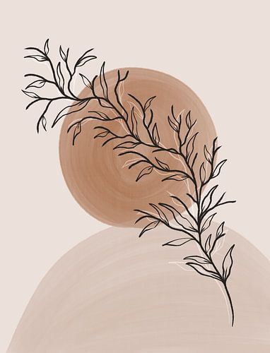 Modern minimalist illustration branch