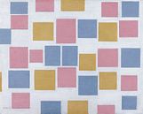 Komposition Nr. 3 mit Farbflächen, Piet Mondrian von Meesterlijcke Meesters Miniaturansicht