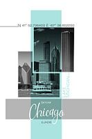 Affichekunst CHICAGO Skyline | turkoois