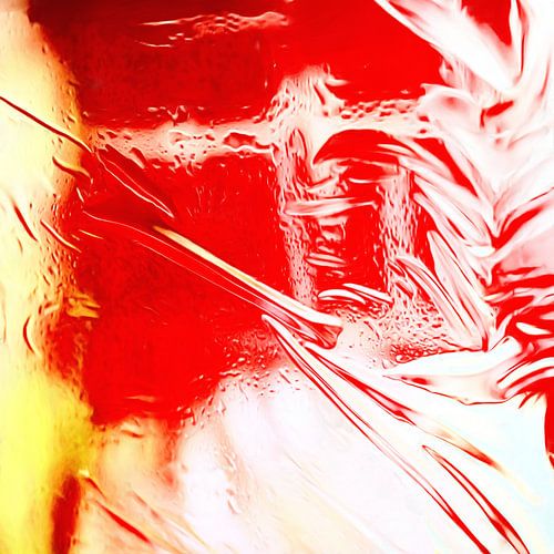 Abstrakt in rot weiß gelb