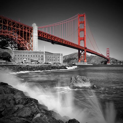 Golden Gate Bridge Fort Point van Melanie Viola