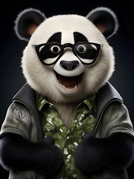 Ours panda sur PixelPrestige