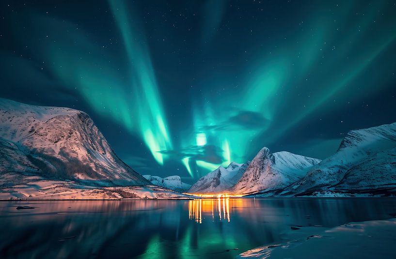 Polarlicht von fernlichtsicht